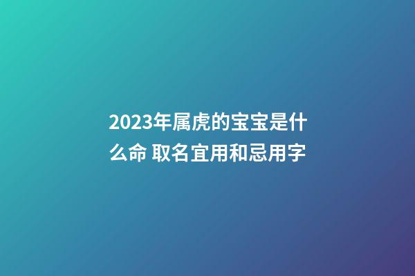 2023年属虎的宝宝是什么命 取名宜用和忌用字